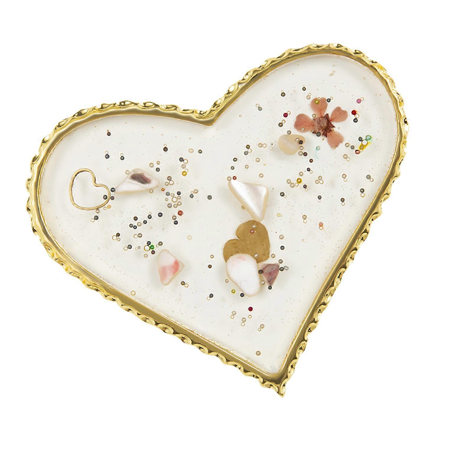 Multi Purpose Resin Nail Palette With Decorative Gold Edge Perfect For Salon Use And Creative Crafts Multicolor