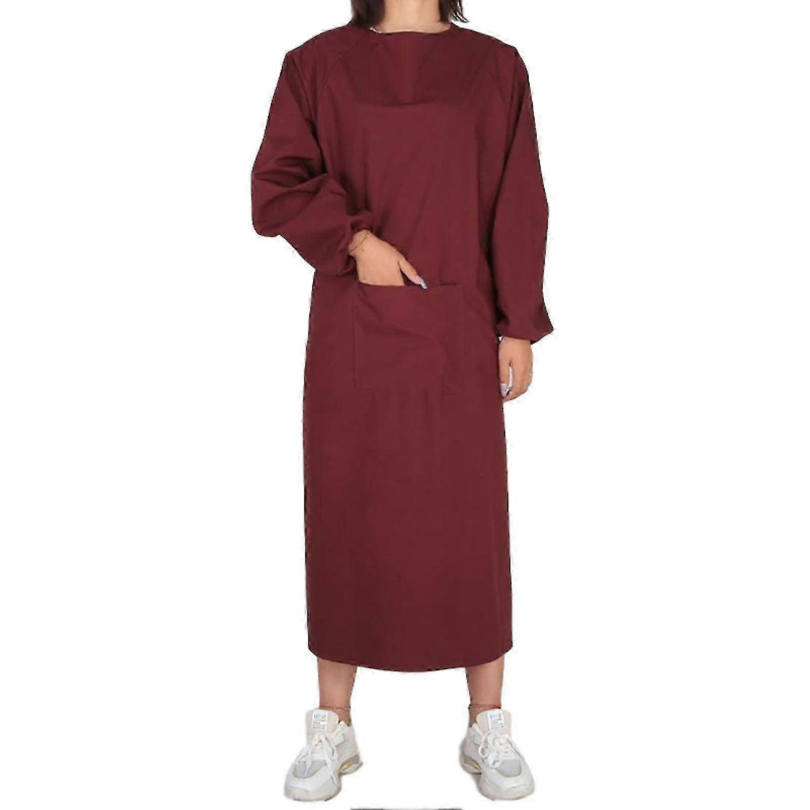 Waterproof apron for chefs with large pockets and long sleeves