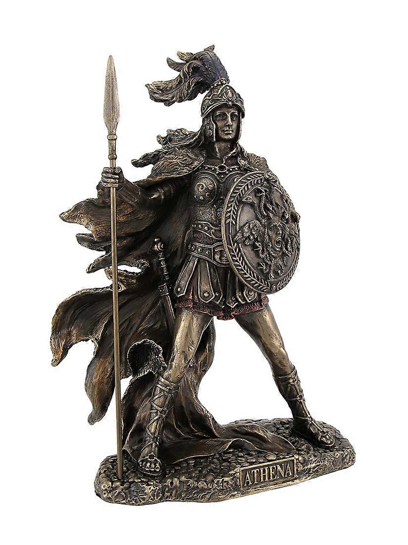 Bronzed Athena Goddess of Wisdom and War Statue