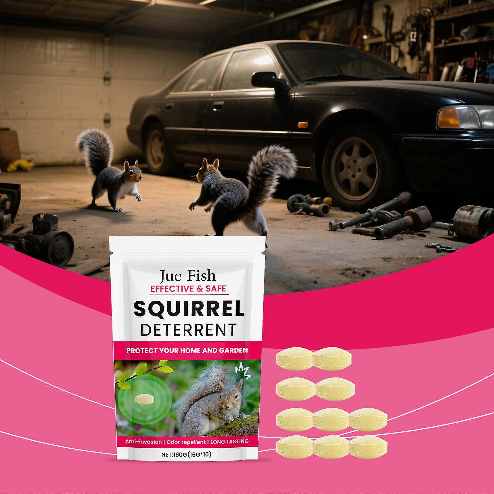 Jue Fish Squirrel Repellent Pills For Home Use, Outdoor And Courtyard Release Scent Without Disturbance, Convenient Squirrel Repellent Pills
