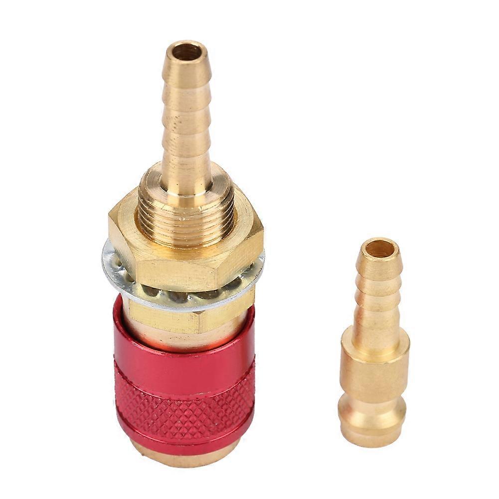 M6 Gas &amp; Water Quick Connector for MIG TIG Welder Torch Fitting For Welding Torch Red
