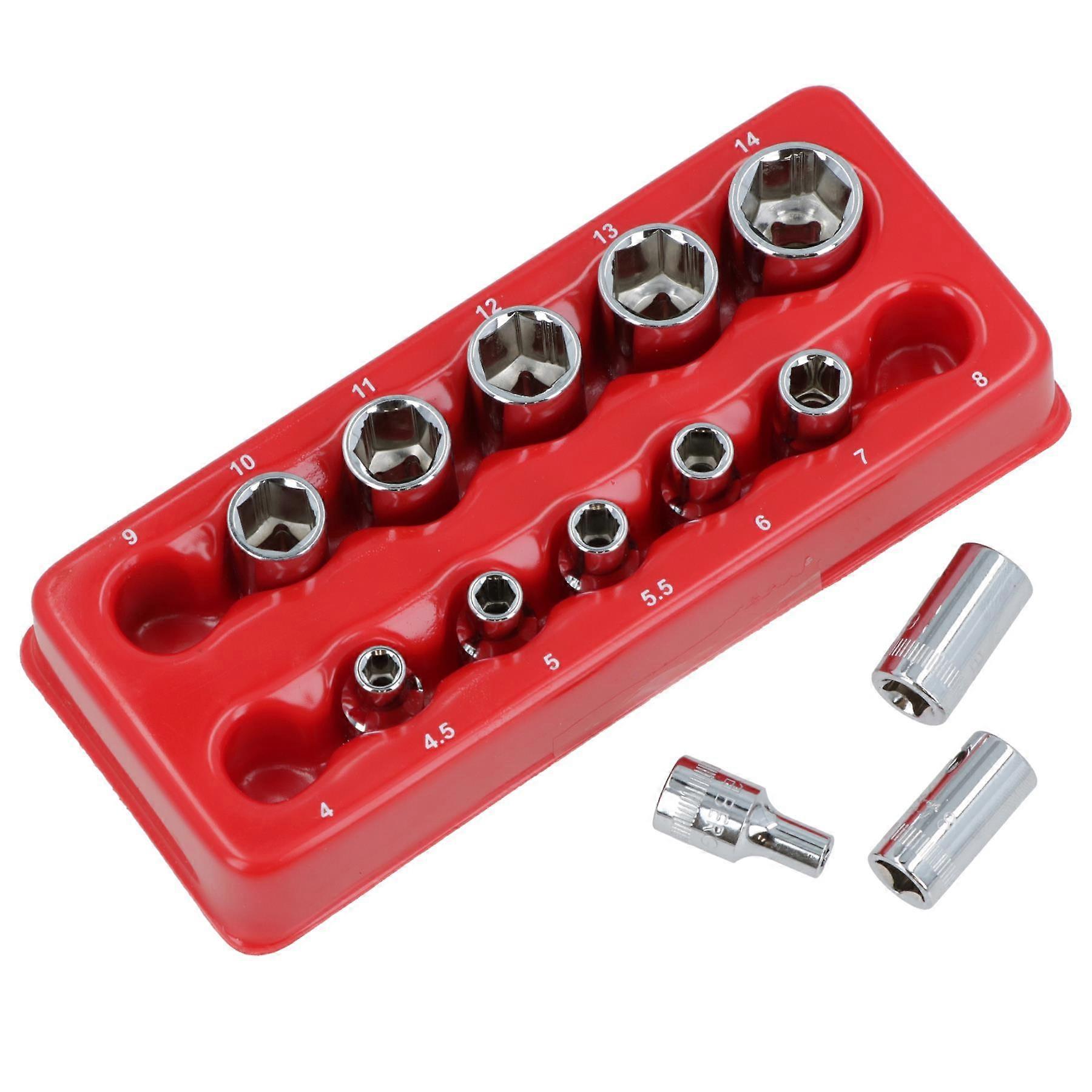 13pc 1/4" drive XI-ON sockets metric 4mm - 14mm suitable for rounded nuts AT064