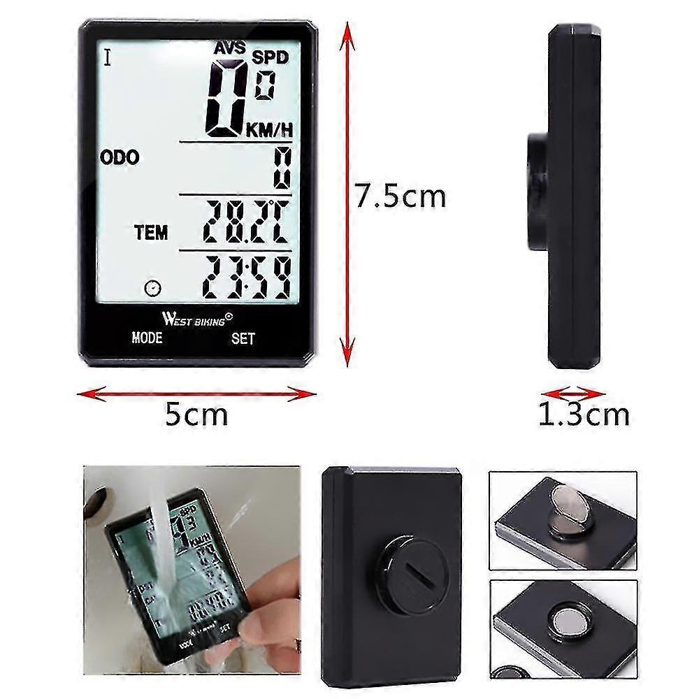 Bicycle Computer Wireless With Backlight