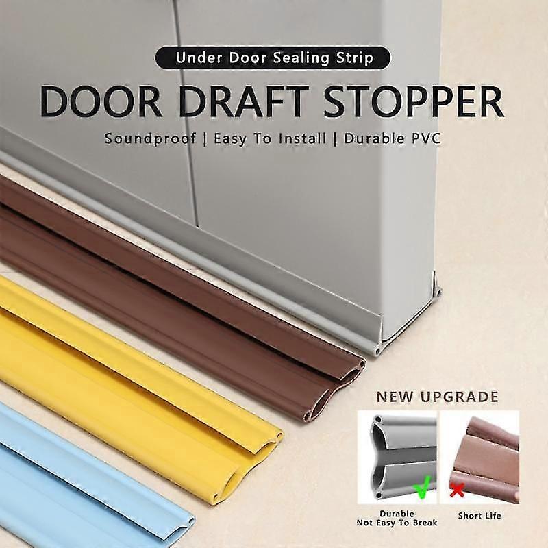 Door Bottoom Seal Strip Flexible Wind Noise Reduction Stopper Under Door Sealing Blocker Door Weatherstrip Door Bottom Protector