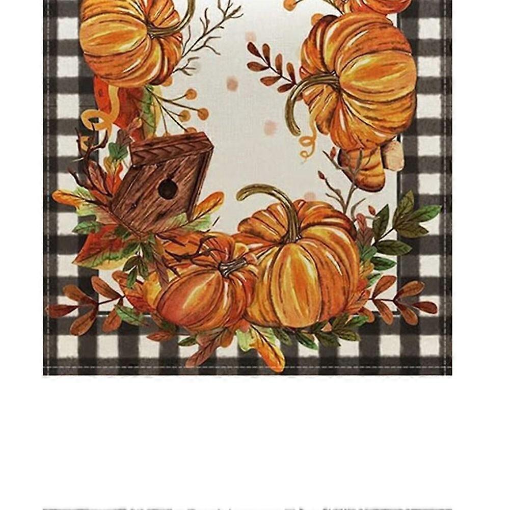 Elegant Fall Table Runner 13 x 72 Inches Maple Leaf Design Linen Material