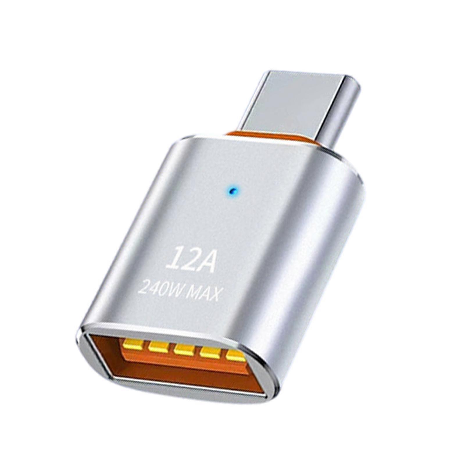 Type C to USB 2.0 Adapter OTG Connectors for Efficient Data Transfer and Charging Across Ranges of Type C Devices  Silver