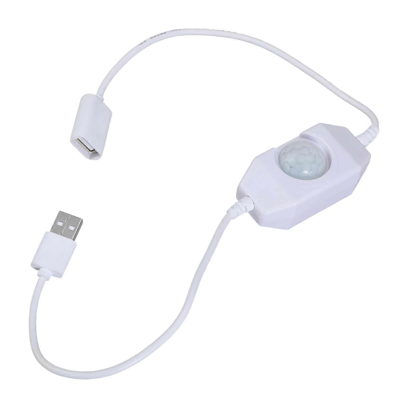 PIR Motion Detector Switches for LED Strips Night Light USB Power PIR Motion Sensors Switches 3-8m Sensing Distance  White