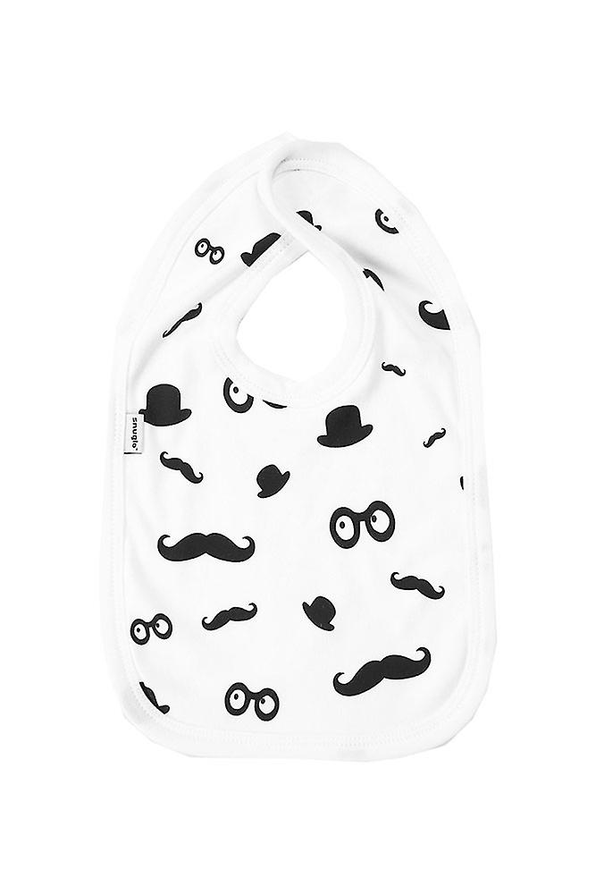 Moustache Pattern Bib
