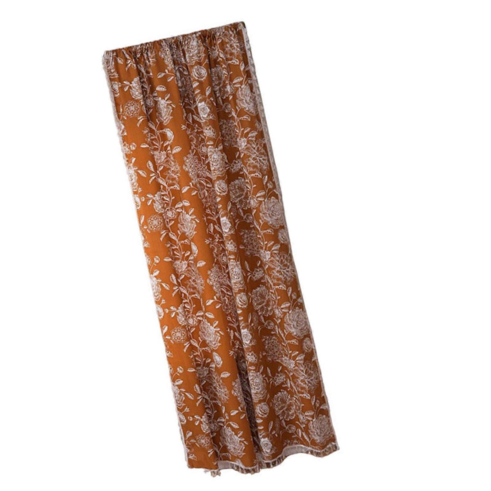 Reversible Polyester Floor Hanging Sturdy Dustproof Decorative Florals Print Space Divider Quick Setups  150 200 per piece Warm brown