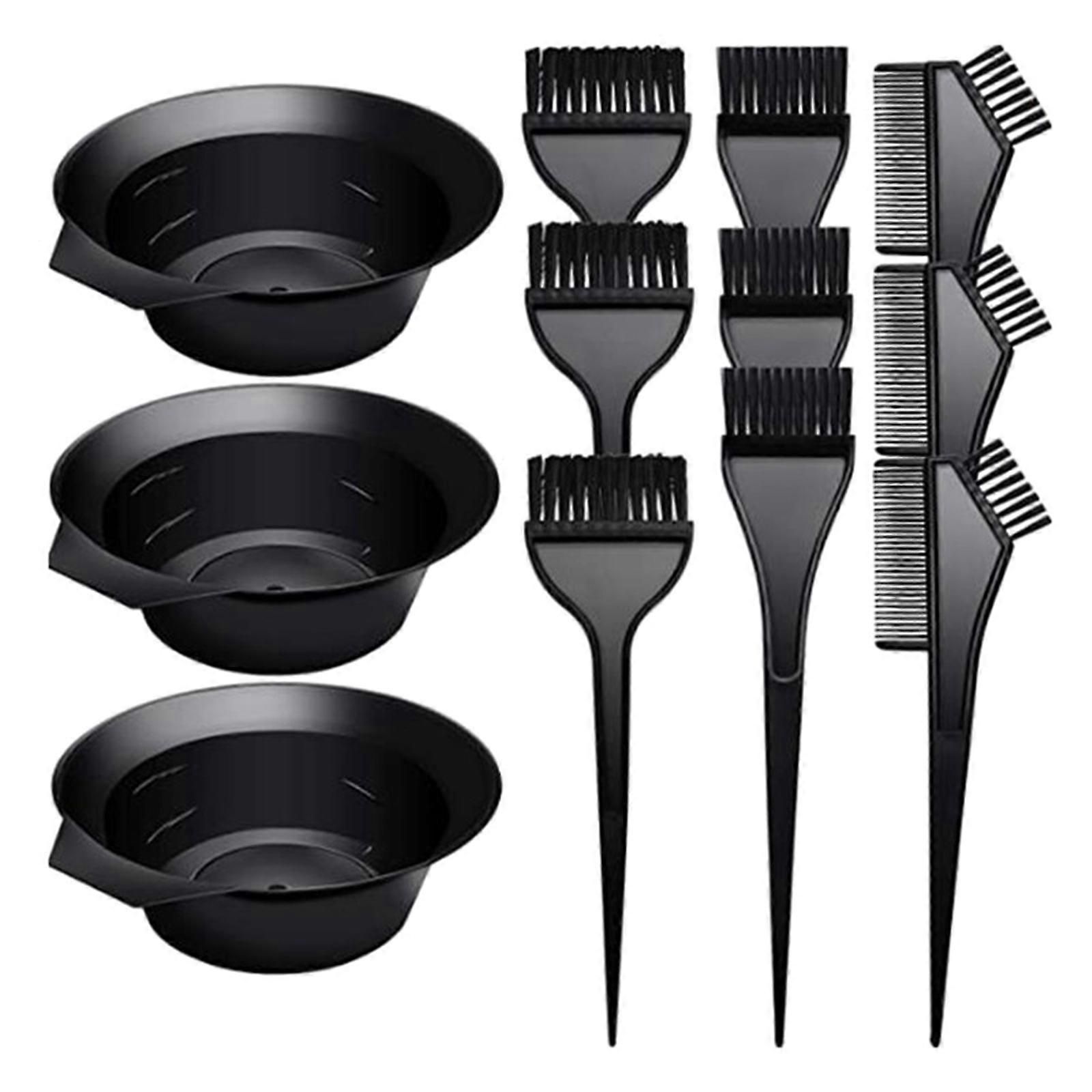 12pc Advanced Level Hair Coloring Tools Kit Includes Plastic Brushes Combs for Precise Color Distribution Even Coverage Multicolor