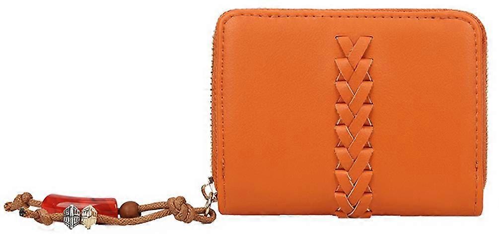 Long and Son Woven Detail Purse - Orange