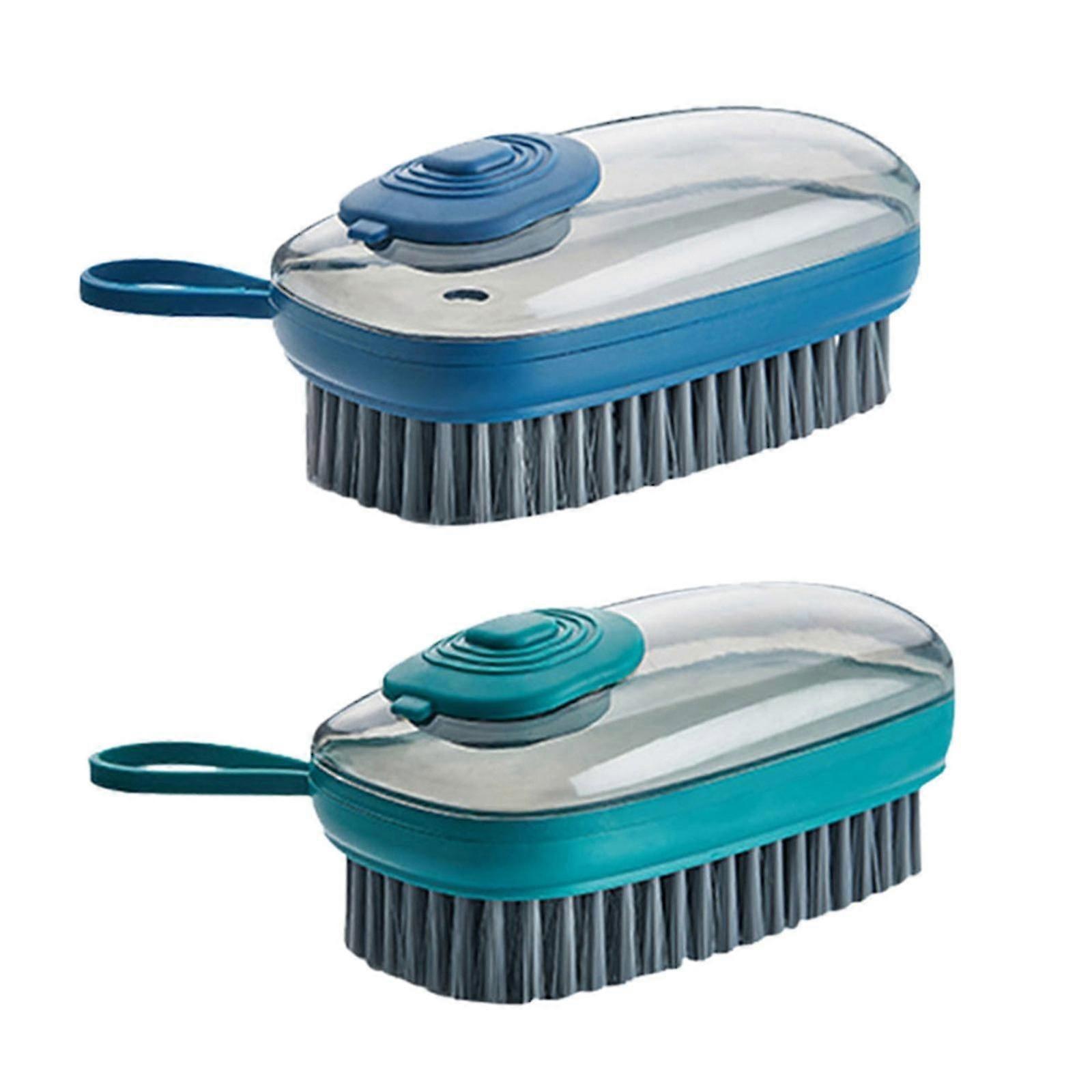 2pcs Brosse à linge douce domestique, Ajout automatique de liquide Brosse de nettoyage de chaussure
