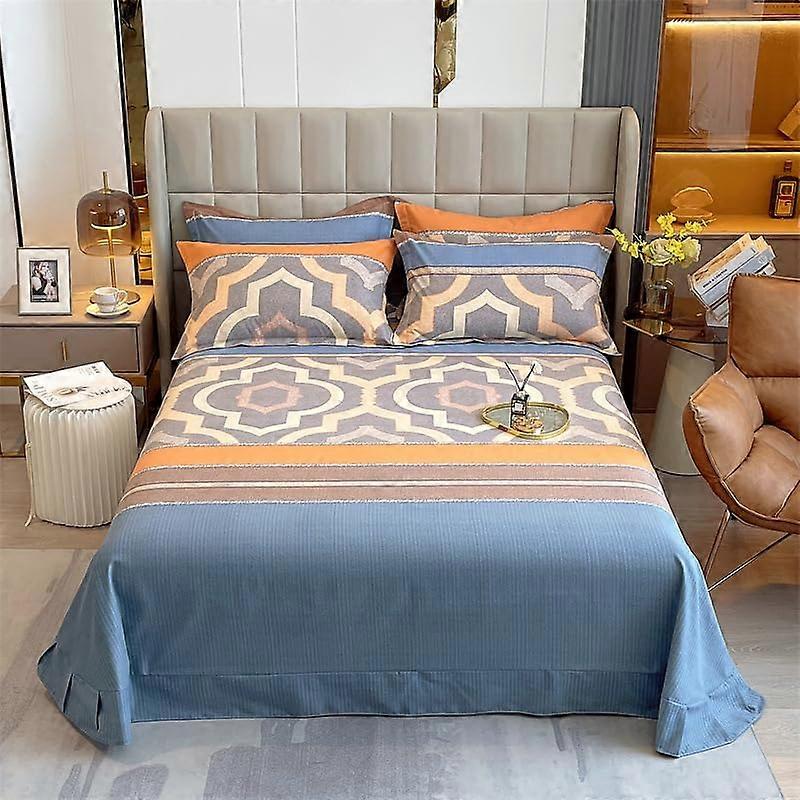 Thickened Brushed Cotton Sheets Fitted Sheet For Winter Spring Autumn 270x245cm Single And Double Pure Cotton