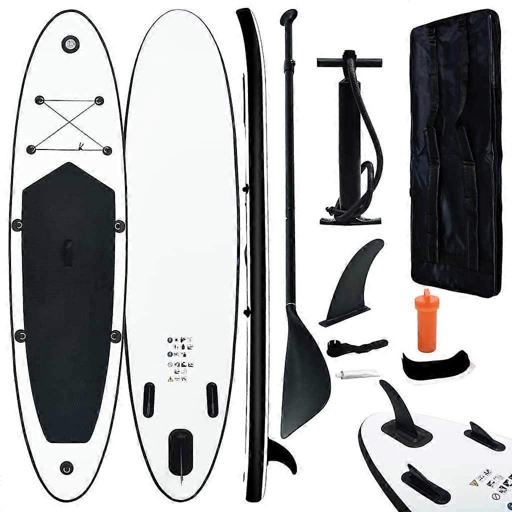 Inflatable Stand Up Paddle Board Set Black and White