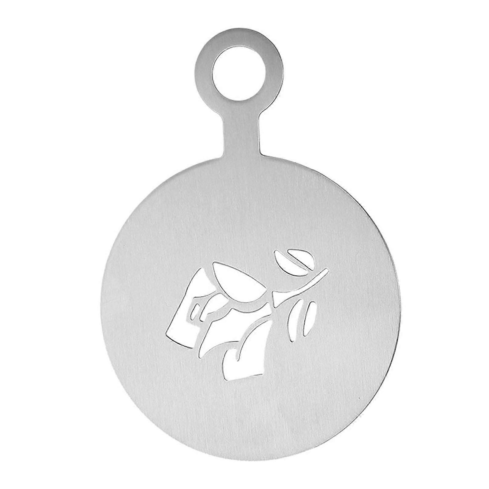 Coffee Stencil for Latte Art Reusable Baking Painting Mold for Milk Foam Cookies Barista Rose