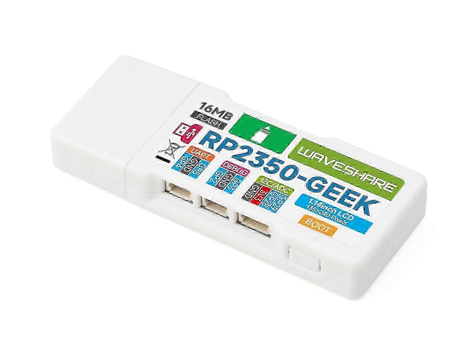 RP2350-GEEK Development Board Based on RP2350 Microcontroller Onboard 1.14inch 65K Color LCD