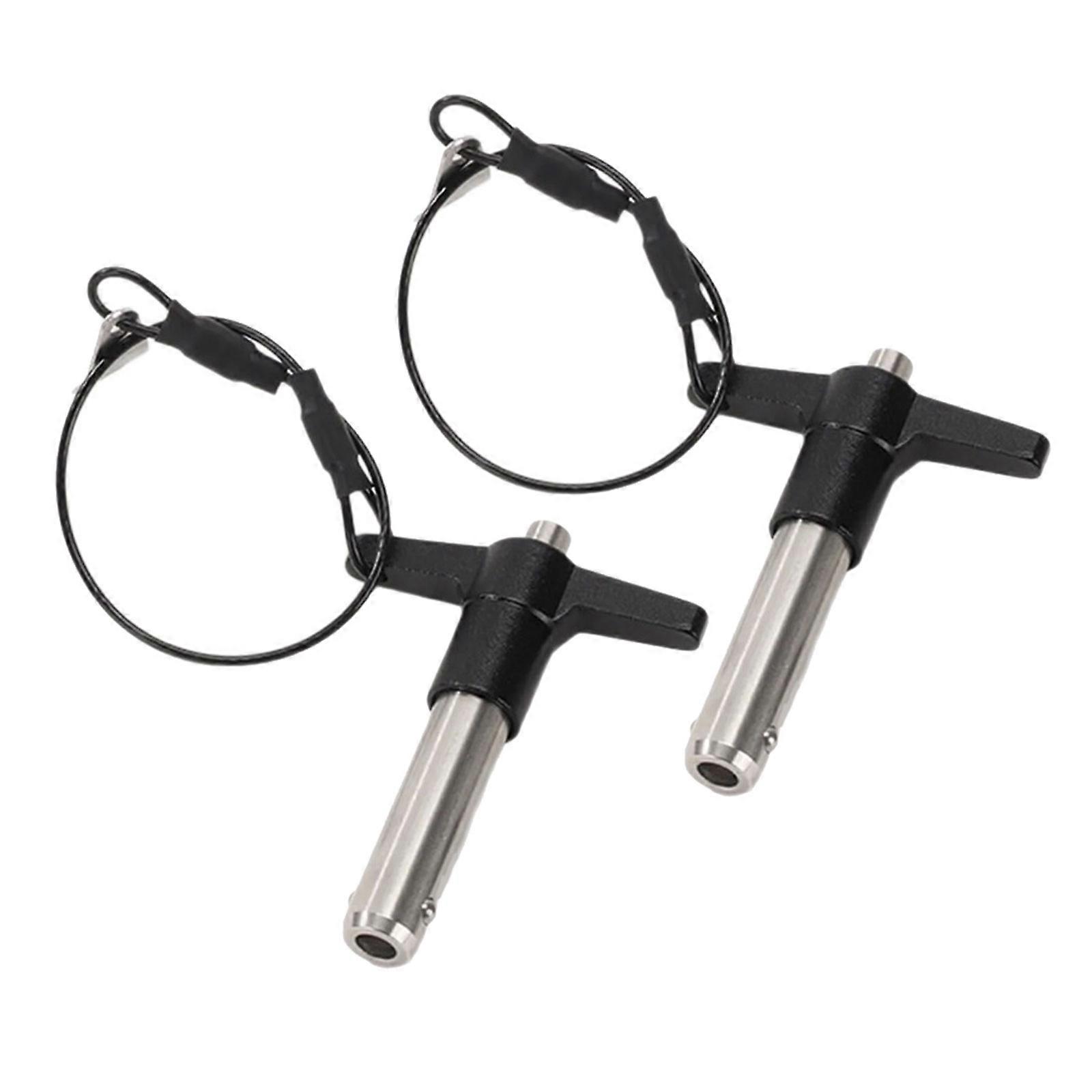 2pcs T Handle with Aluminum Head & Steel Pin 10x50mm Handle Pin Push-Button Pin Quick Installation for Stable Tool Use Multicolor