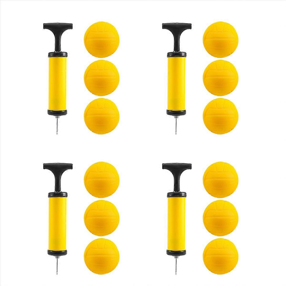  Roundnet Game Ball Replaceable Competitive Balls Mini Volleyball 12-Pack with Pump