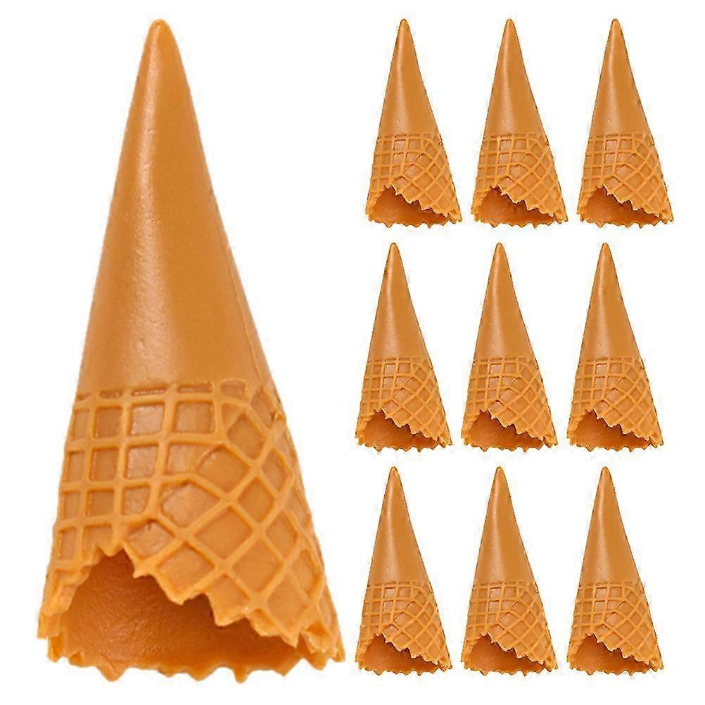 12pcs Ice Cream Cone Model Realistic Ice Cream Cone Artificial Mini Ice Cream Cone for DIY