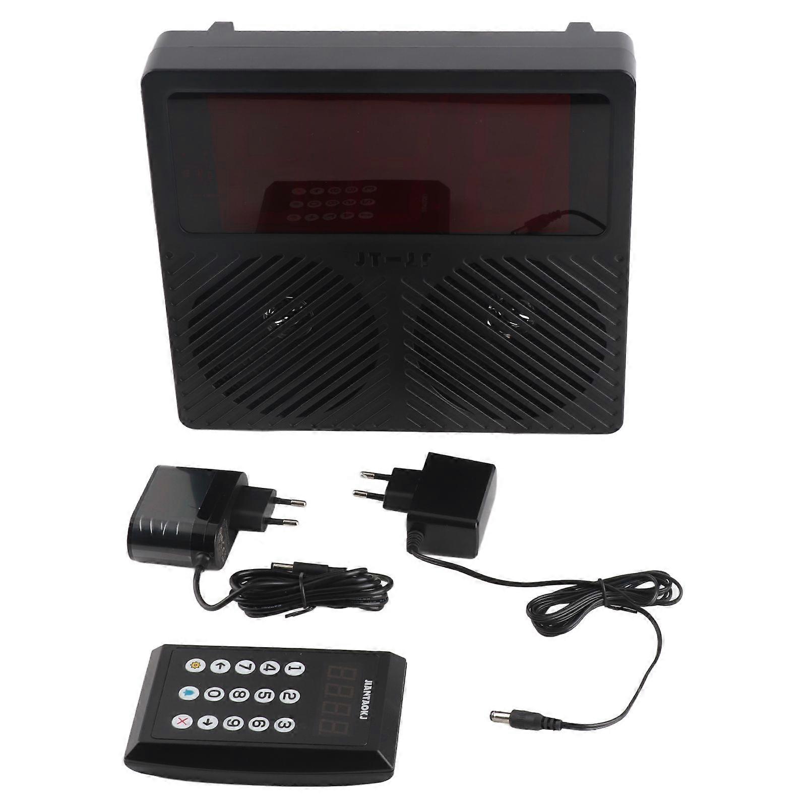 Queue Calling System 20W Loud Volume Wireless Restaurant Waiting Number System for Restaurant Hospital Bank Waiting Line Management EU Plug 100240V