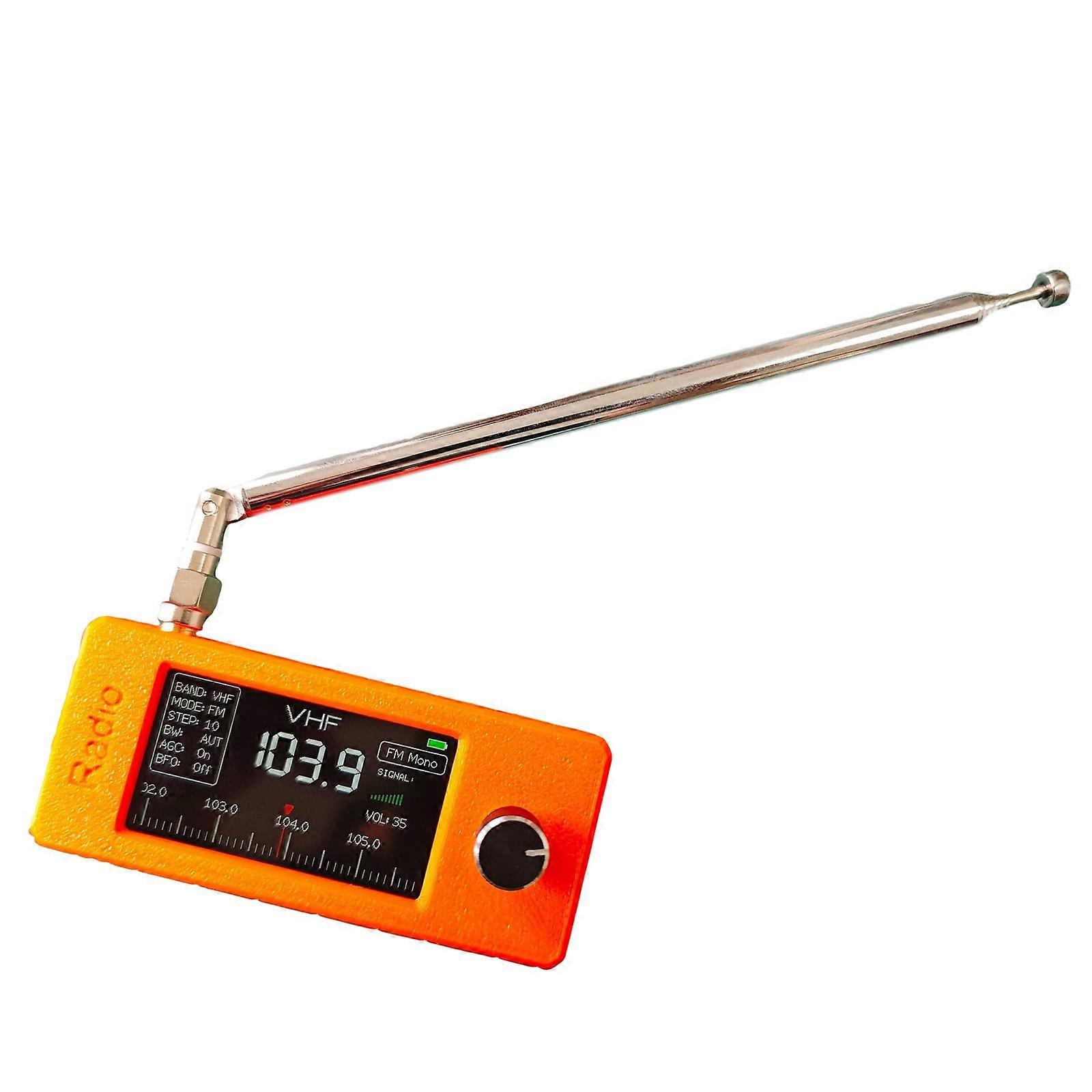 Miniature Shortwave Radio Receiver 0.5 to 108MHz Easy Operation Travel Radio SI4732  Chip Shortwave Radio Receiver Multicolor