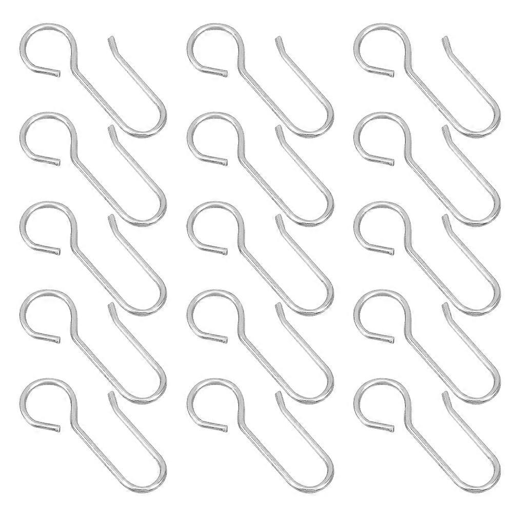 Ceiling Decoration Silver Zinc Curtain Hooks for Bathroom Use 50Pcs