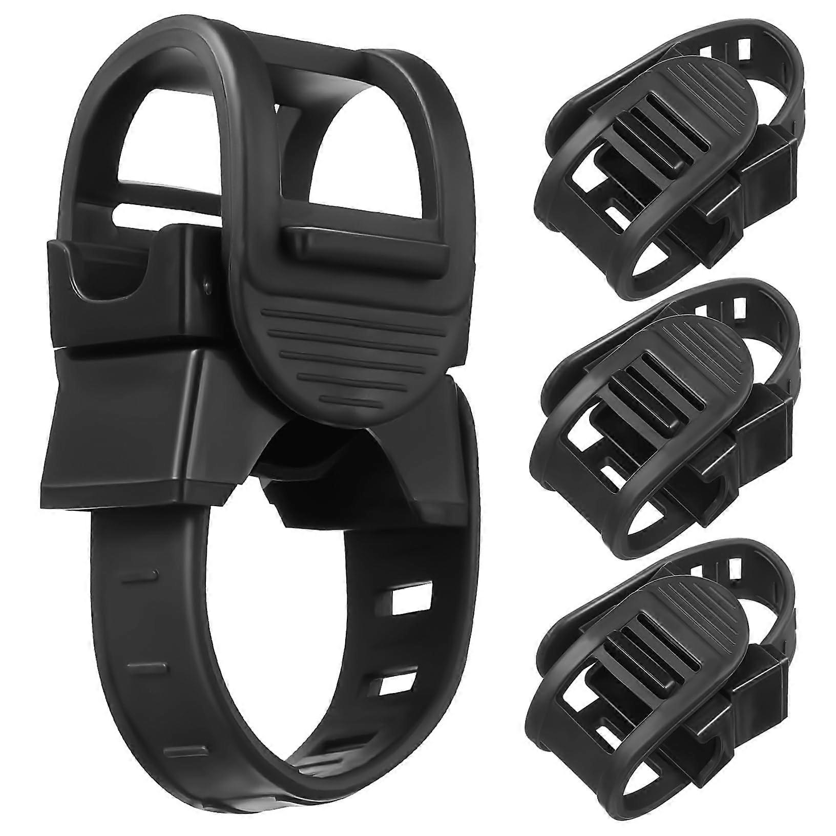 4 Pcs Bike Light Mount Bracket Waterproof Bicycle Flashlight Holder 360° Adjustable Handlebar