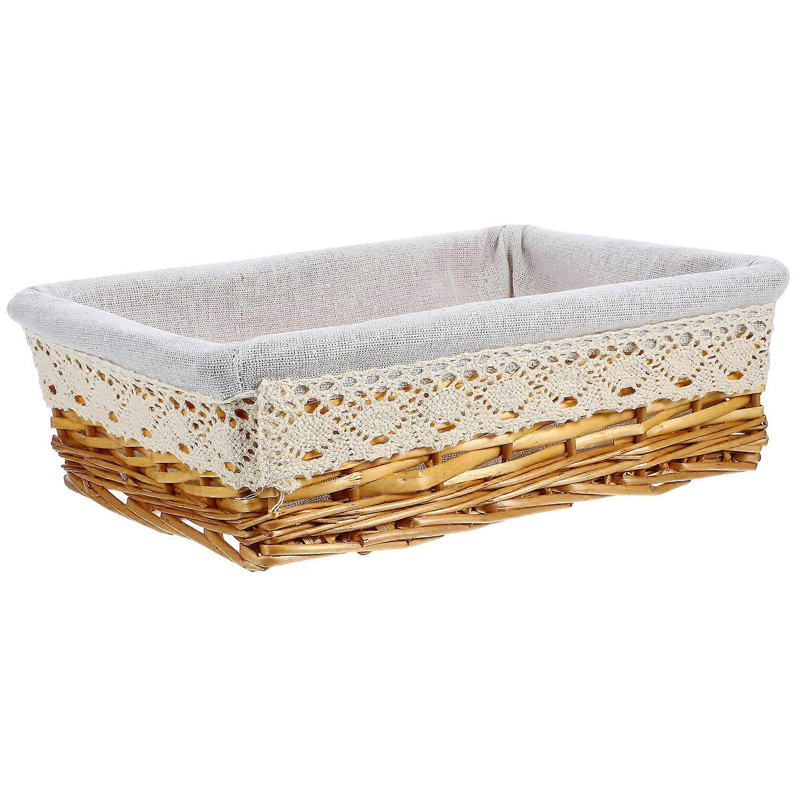 Storage Basket Multipurpose Wicker Basket for Storage Use 4Pcs Set