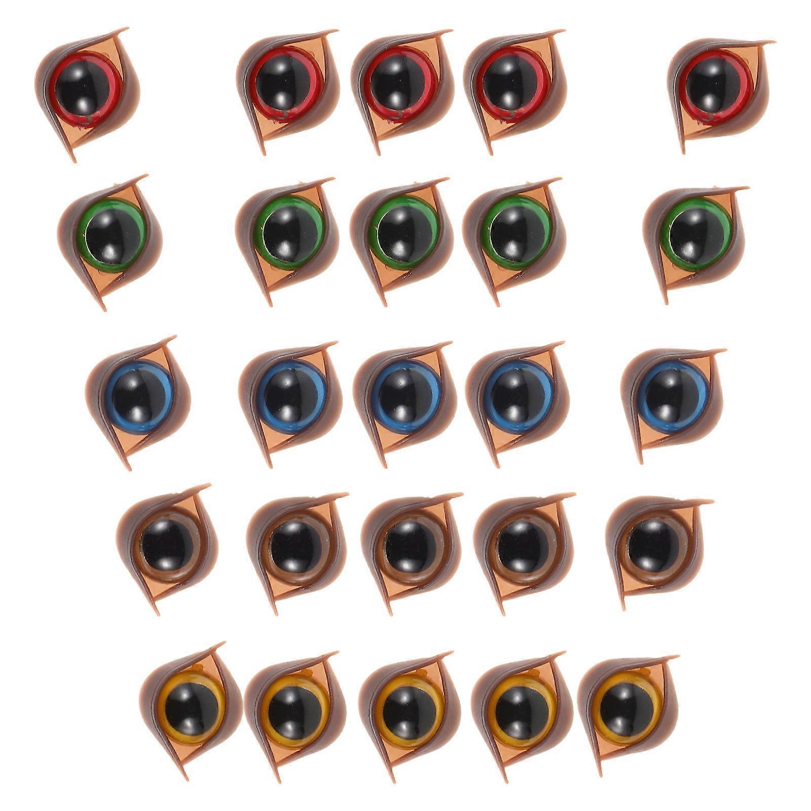 Assorted Color Plastic Eyes for Doll Making Supplies for DIY Projects 50Pcs
