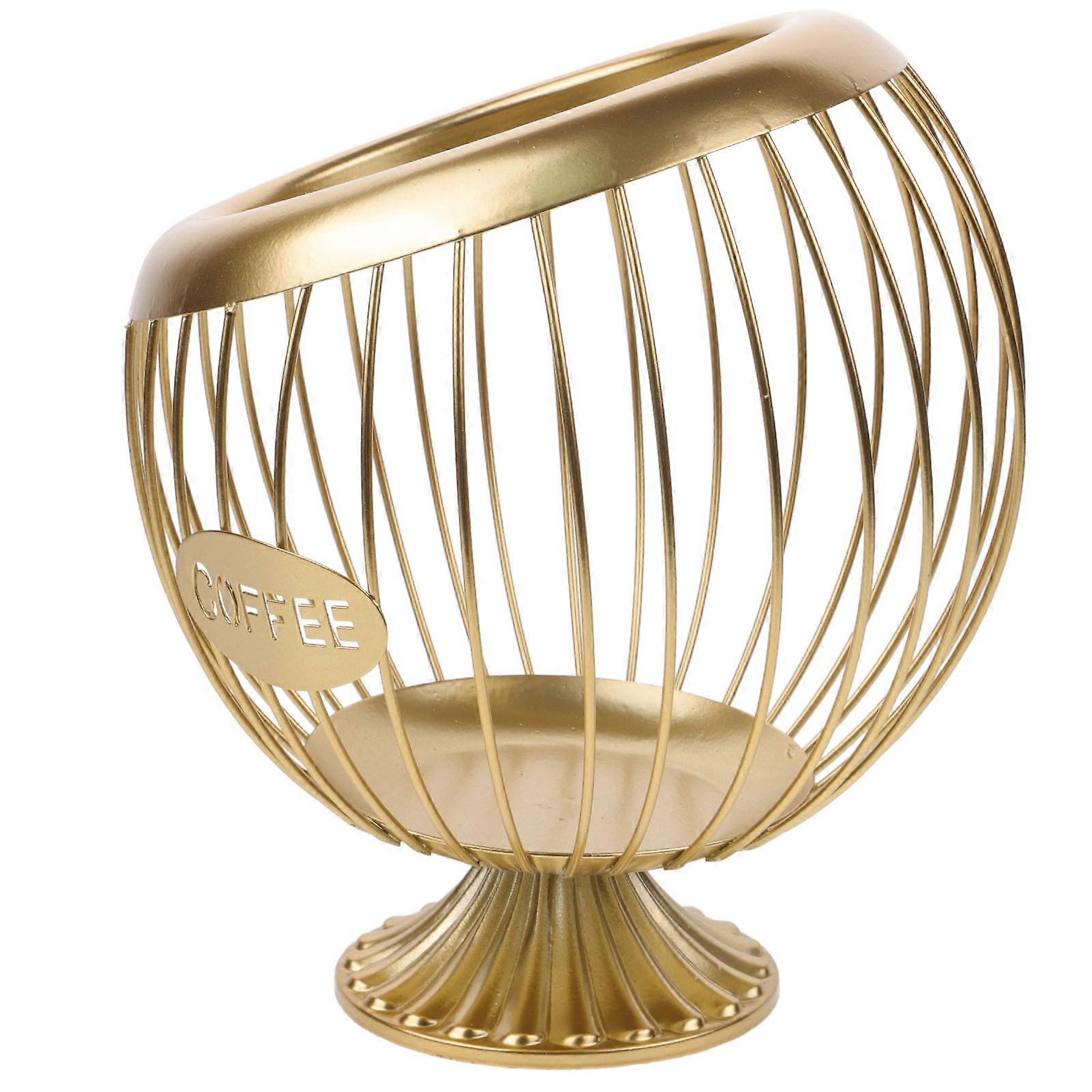 Iron Art Coffee Holder Basket for Practical Coffee Storage Holder