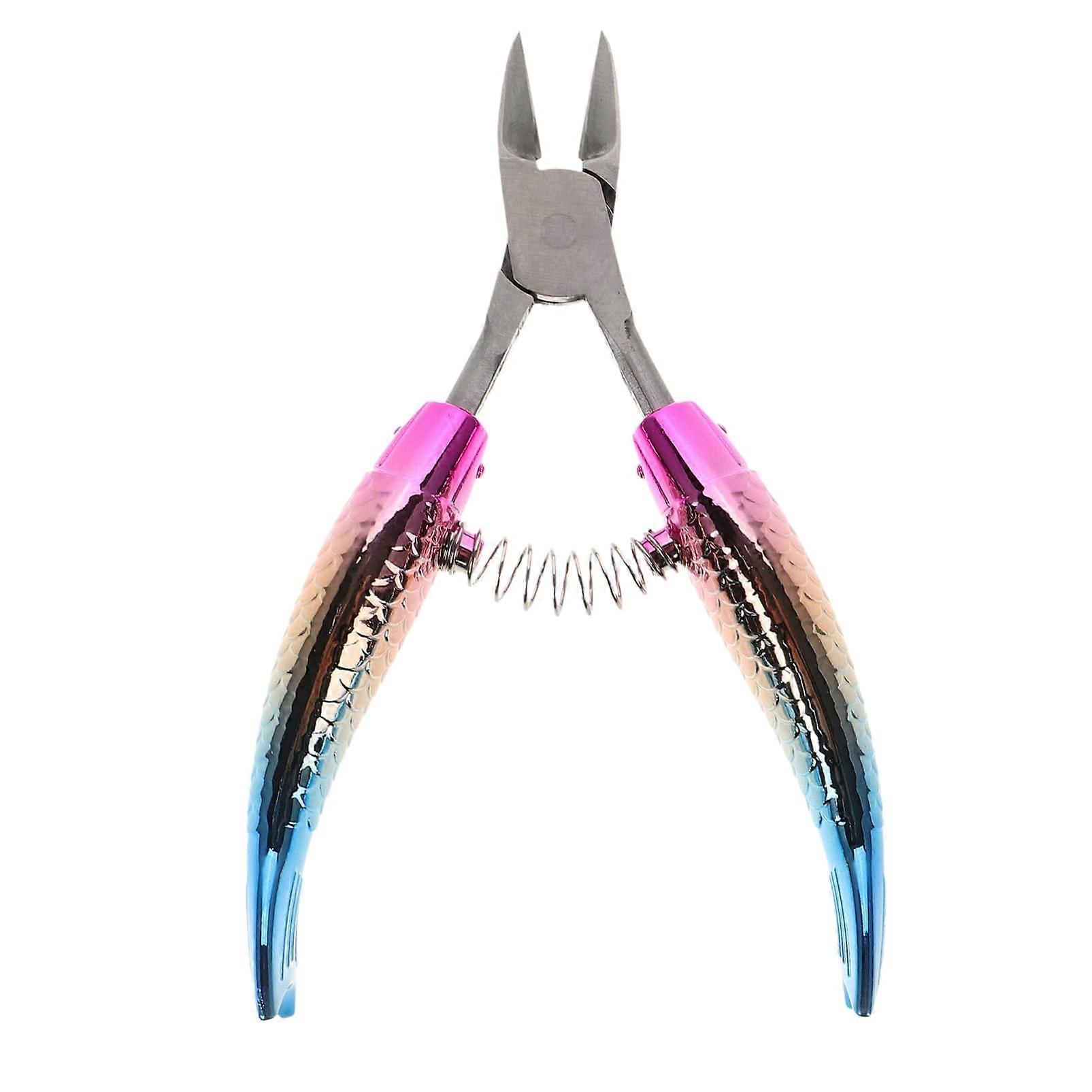 Professional Stainless Steel Cuticle Nipper with Sharp Precision Blades, Gradient Finish for Manicure
