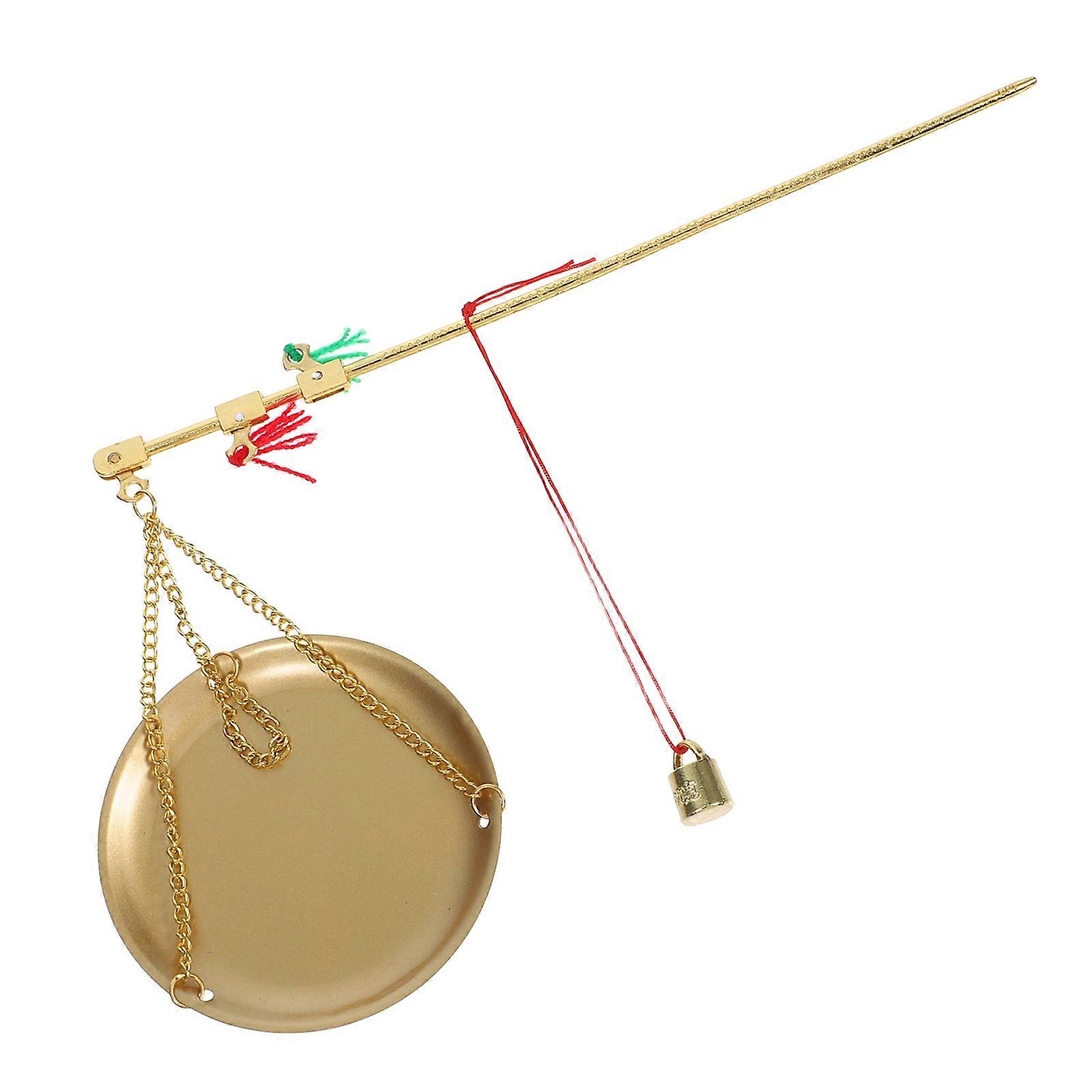 Measuring Scale Set For Tea Leaf And Dried Fruit By Retro Style And Golden Material For Weighing 1 Set