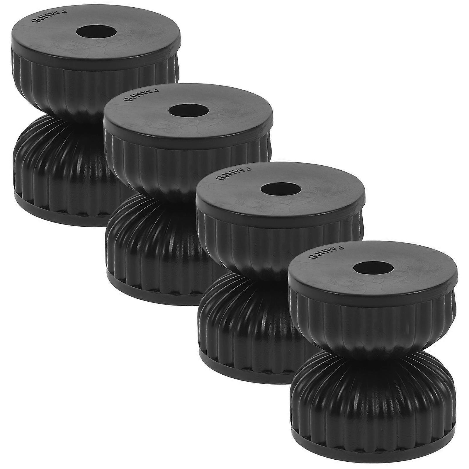 Black Bed Frame Anti Shake Tool with 4Pcs Adjustable Bed Stabilizers