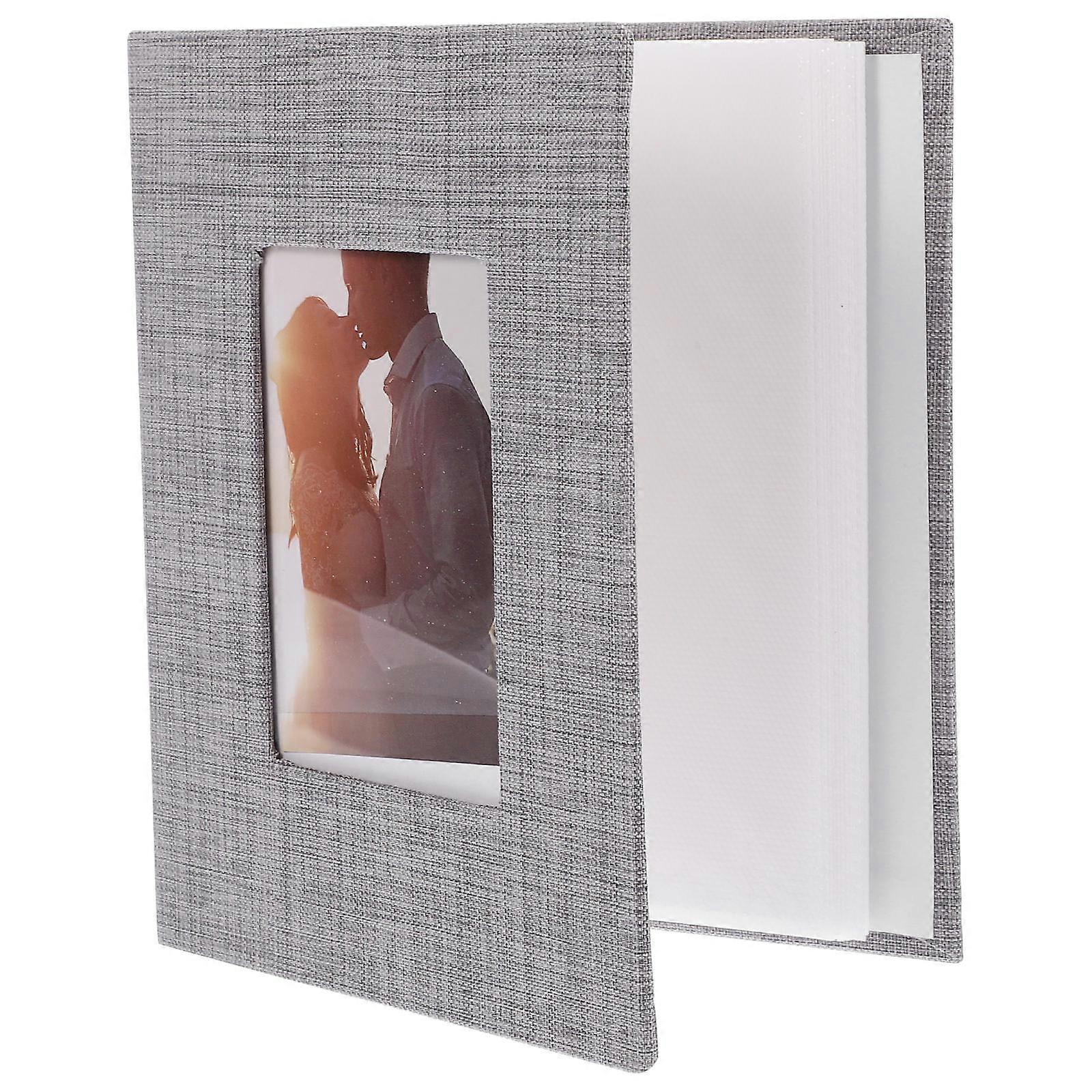 Grey Cloth Photo Album for Decoration DIY Handmade Memory Book with Smooth Surface 6x8 Inches