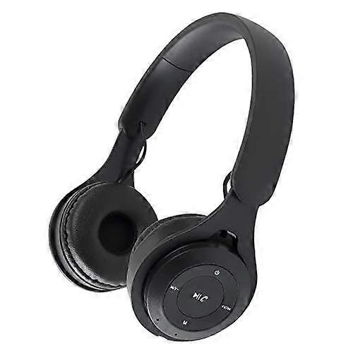 Foldable Wireless Headphones Deep Black Bluetooth Headphones