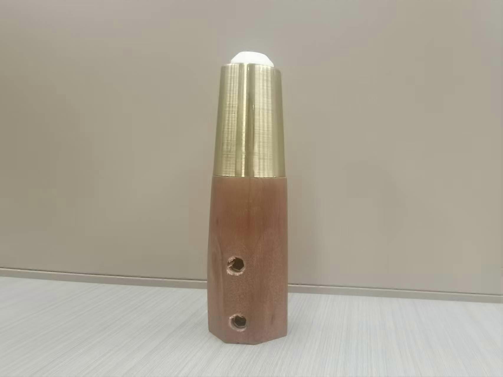 Walnut TV Cabinet Leg with Gold Metal Casing for SC005C SC005D SC005B Secure Stability Support 1PC
