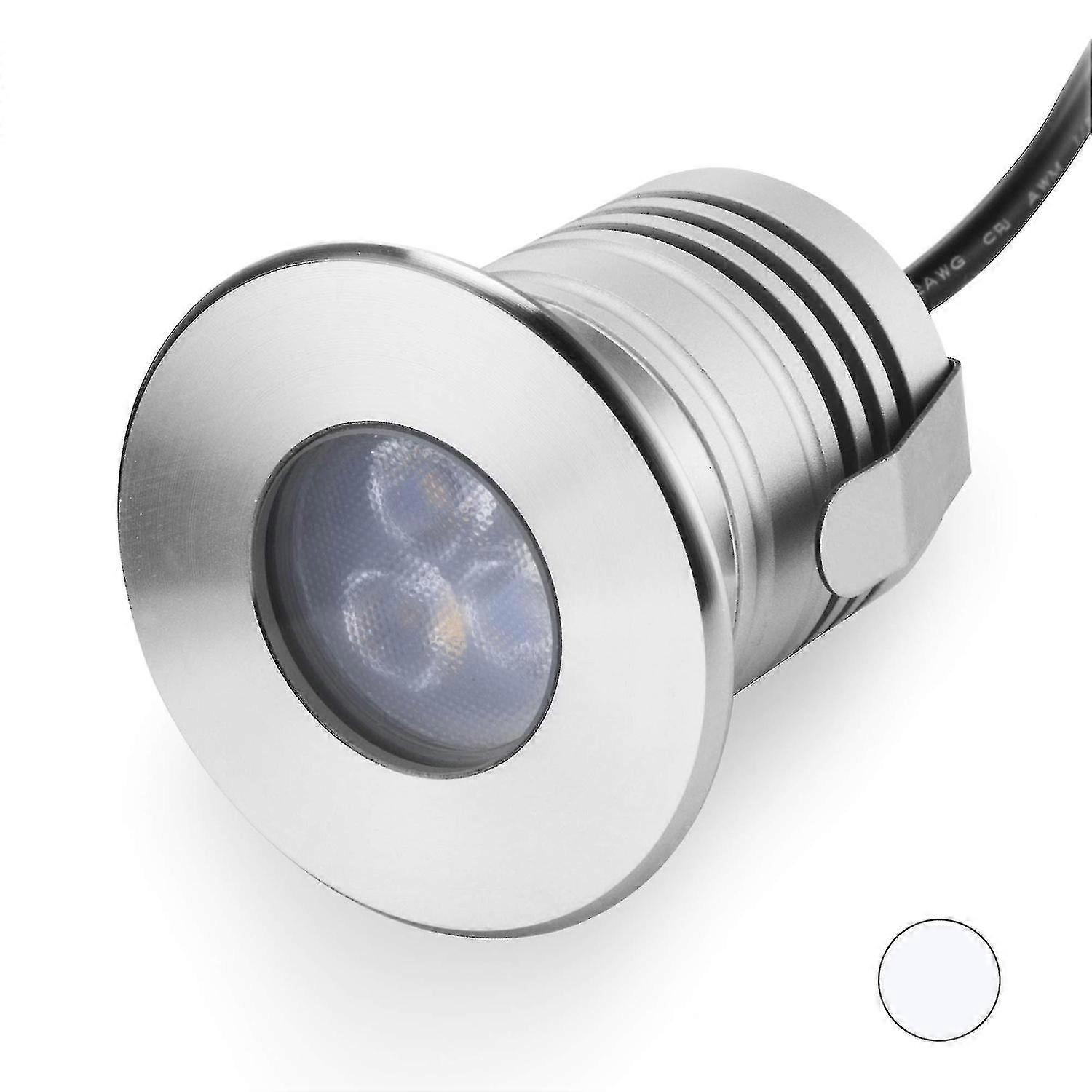 DC powered underwater lights for pools, 3W, suitable for 12V and 24V systems.