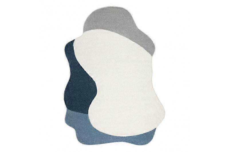 Carpet FUSION 5710 white / navy Shape - Abstraction, modern, abstract, irregular