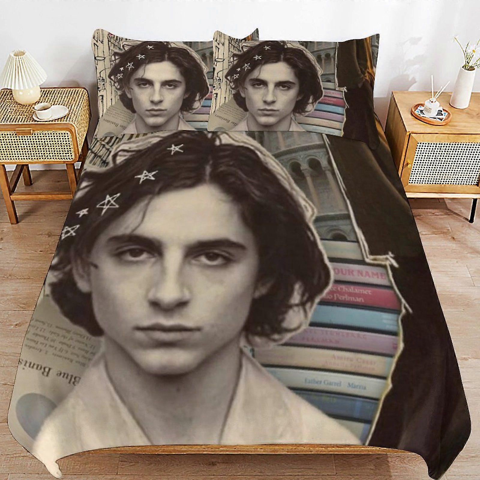 Timothee chalamet Machine Washable Easy Zip Soft Bedding Support Consistent Layer Duvet Cover Sets Choice