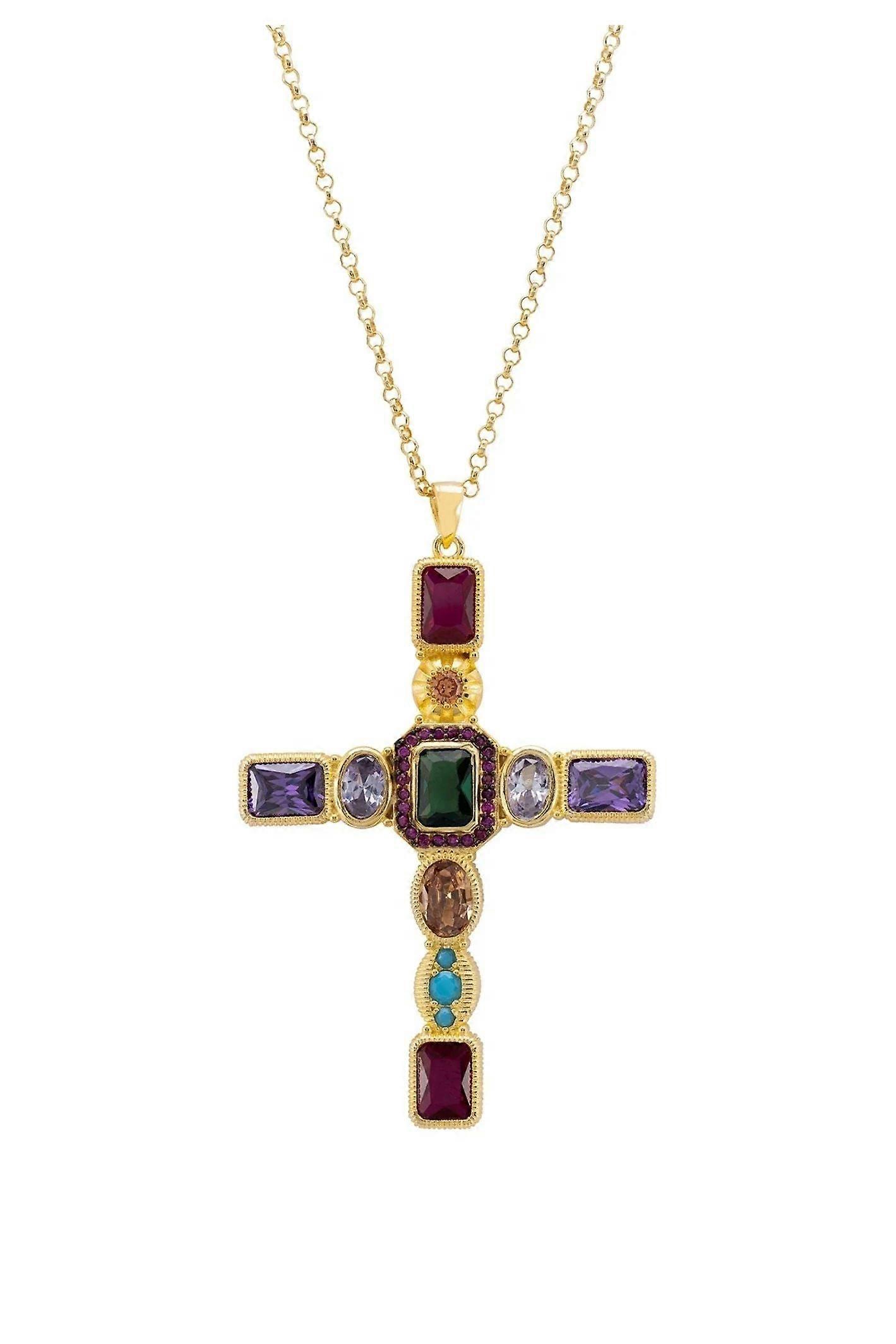 Latelita Maria Extra Large Gemstone Fashion Pendant Gold for Women