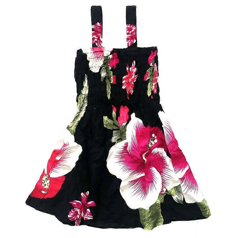 Kleid schwarz mit rosa Blumen