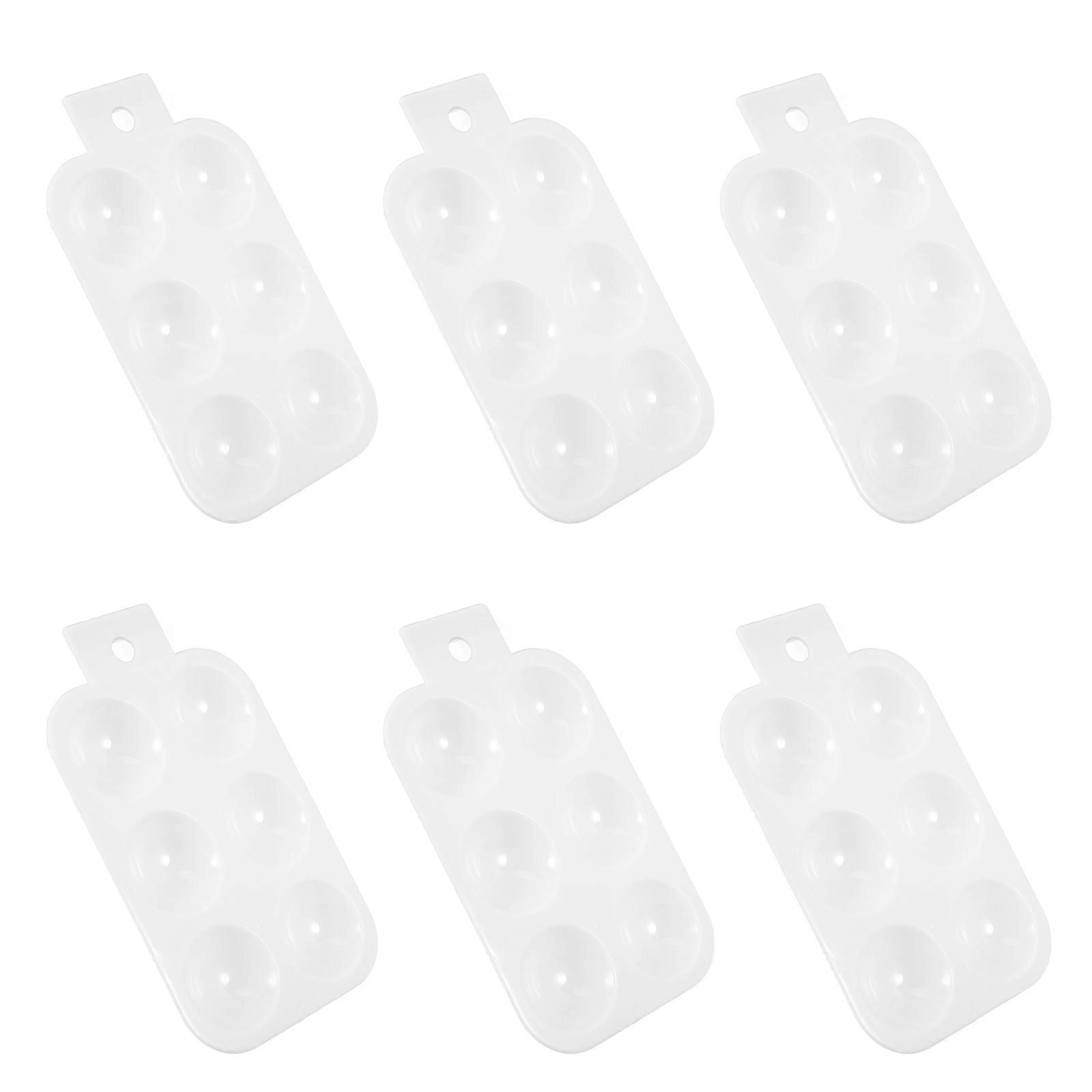 Paint Palette Tray White Rectangular For Artists Diy Craft Projects 6Pack