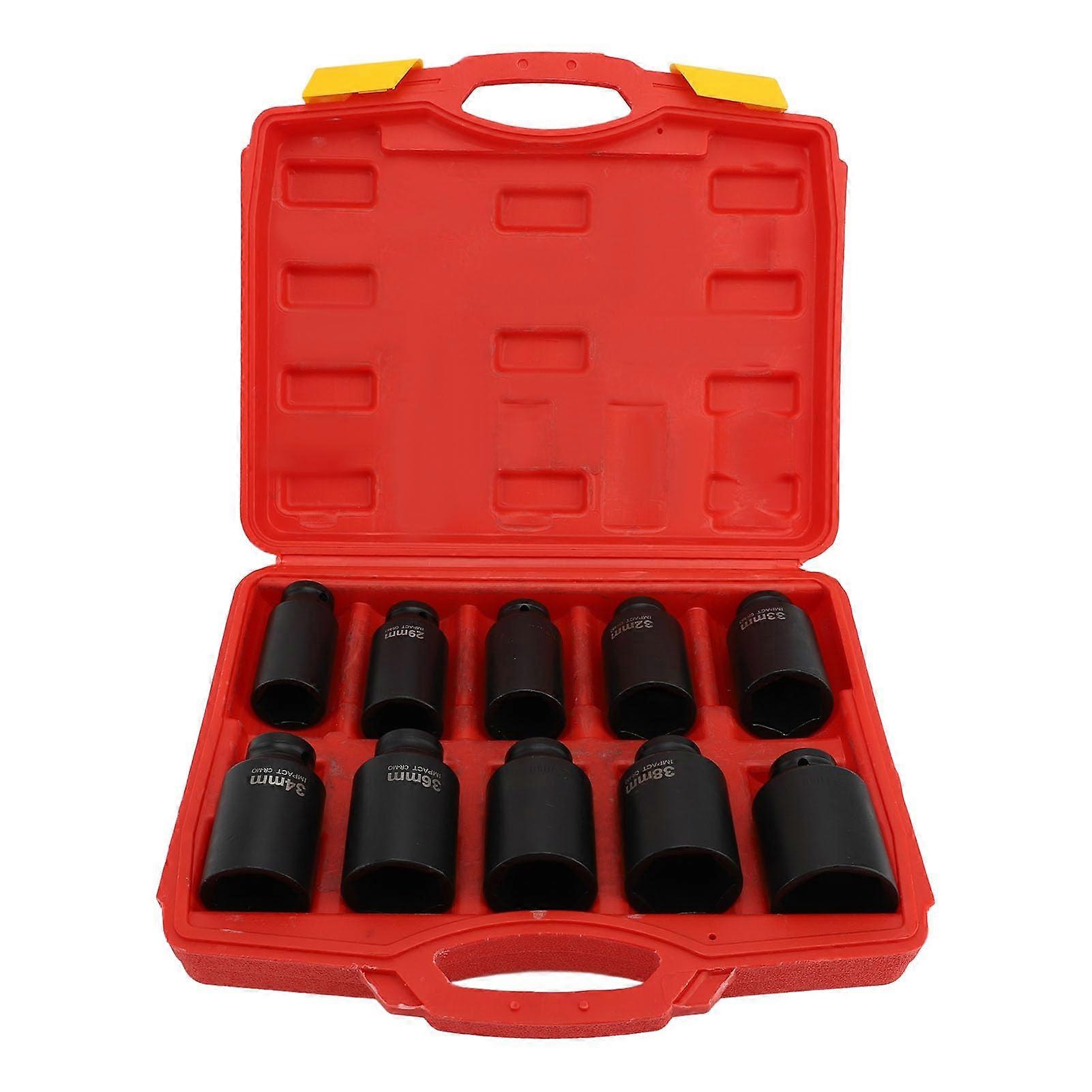 Carbon Steel Socket Set 20pc Hex Grip for Tire  Quick Change with Portable Storage Case