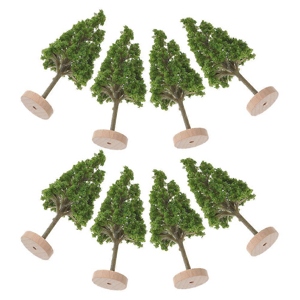 Model Tree Miniature Simulation Trees for Decor 8Pcs with Base Stand
