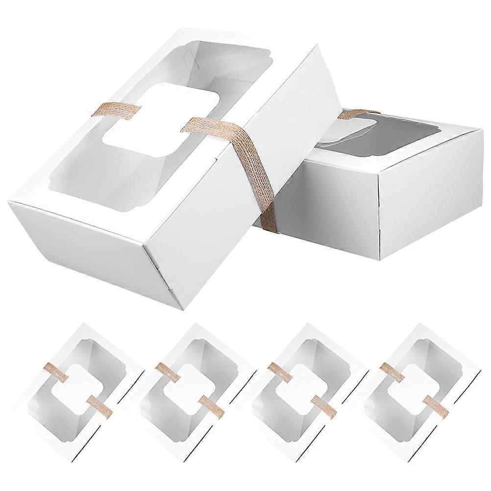 Bakery Boxes With Window For Birthday Banquet Packaging 22X15Cm 1 Set
