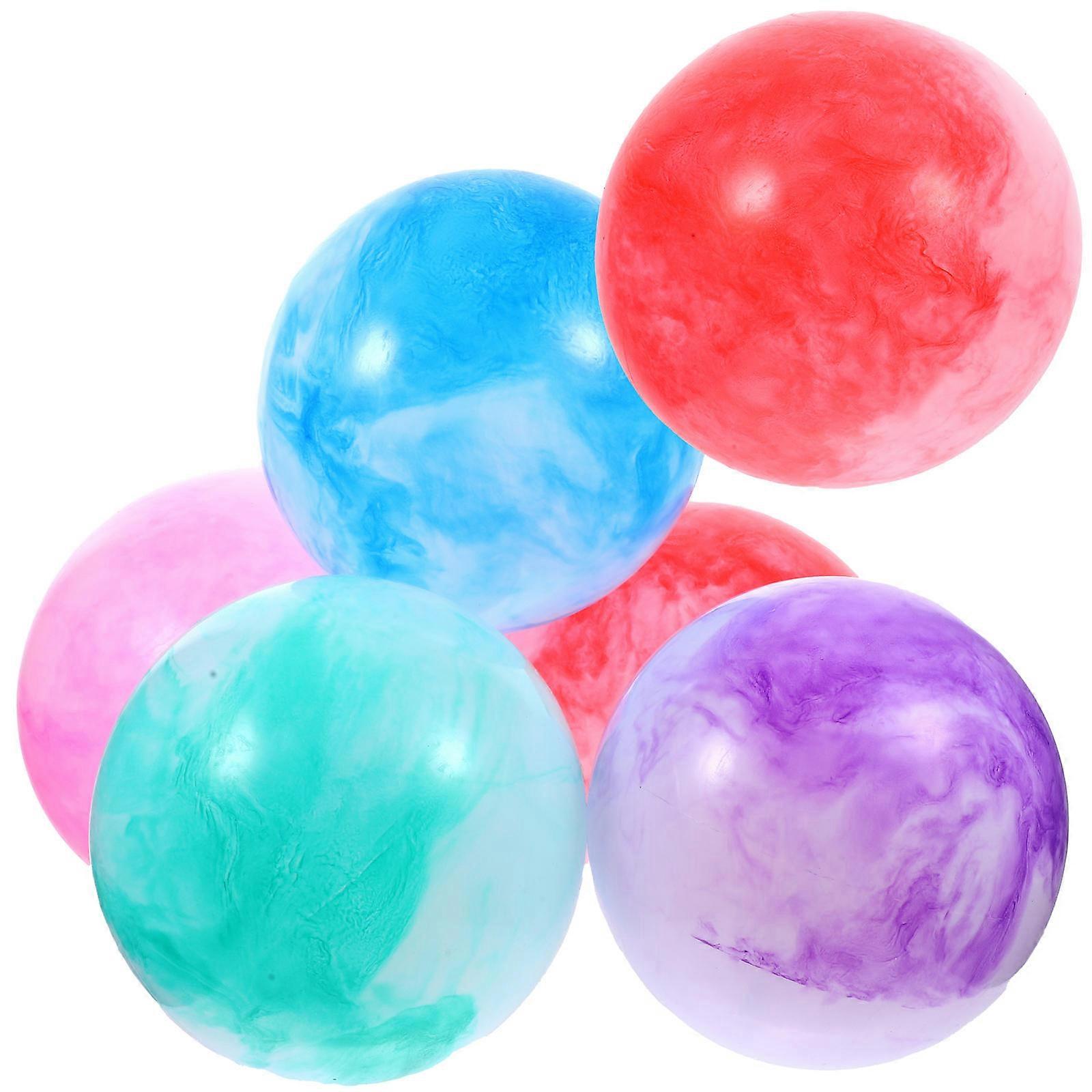 PVC Beach Balls for Pool Fun 6Pcs Inflatable Bouncy Ball Assorted Colors
