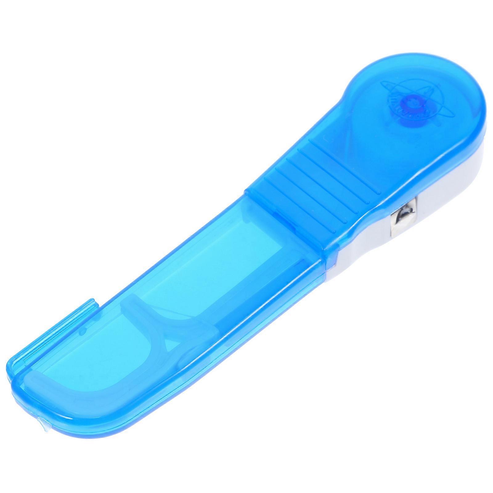 Compact Flossing Tool 1Pack Dental Hygiene Use Blue Flat Wire