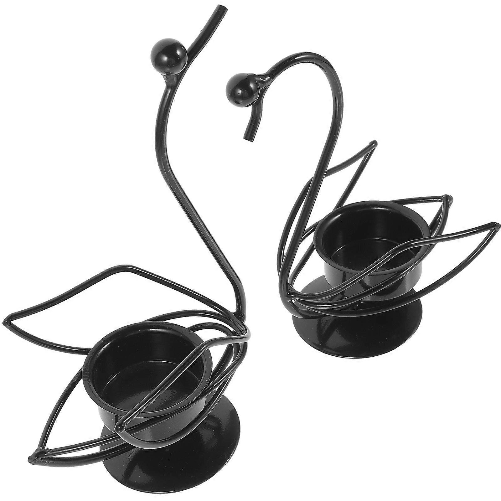 Decorative Candle Holder Iron Candlestick Holders for Table 8Pcs