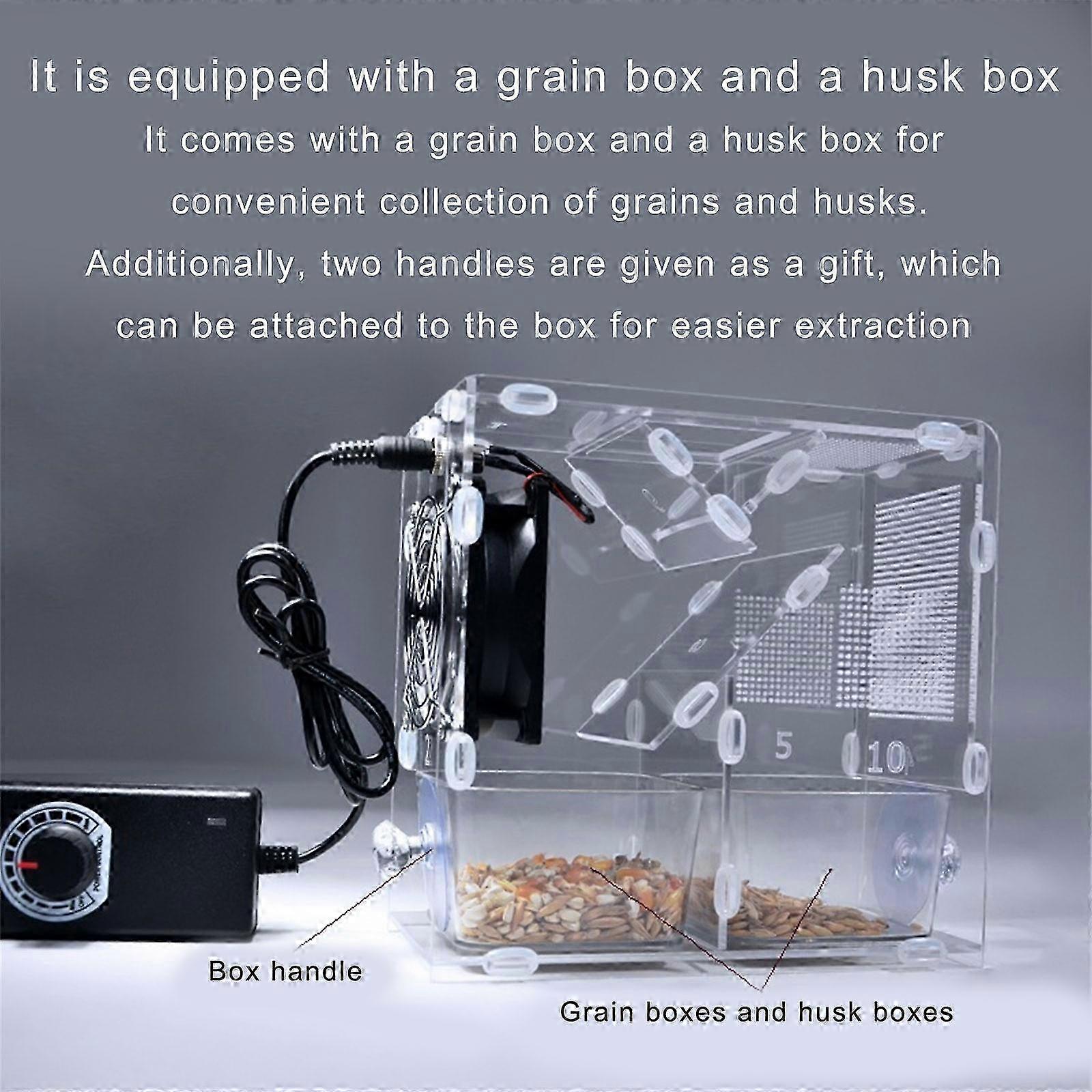 Acrylic Bird  Shell Splitters Adjustable Speed Controller for Parrots Food Millets Grains  Rice Food Shell Split Multicolor