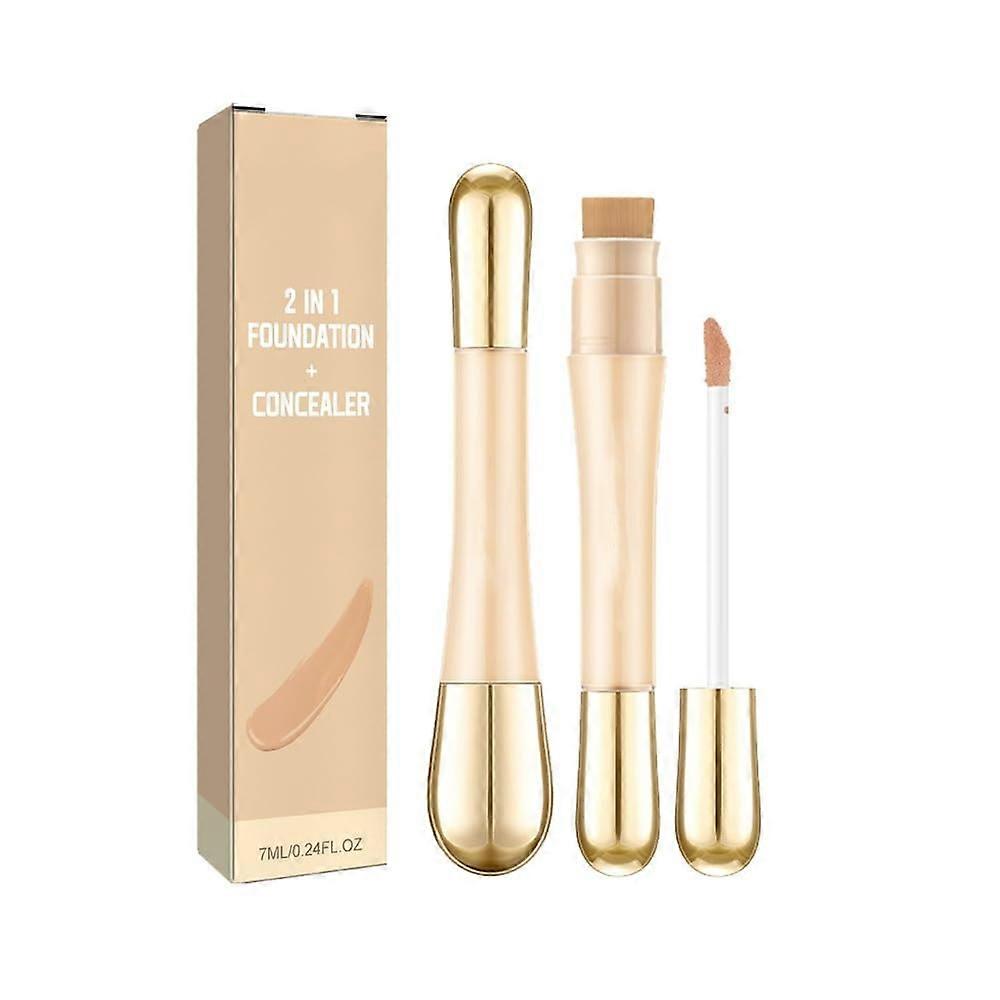 3 in 1 Waterproof Concealer Stick with BuiltIn Brush, LongLasting Moisturizing AntiWrinkle Coverage